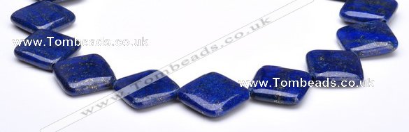 CLA07 24*24mm rhombic deep blue dyed lapis lazuli gemstone beads