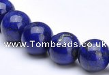 CLA15 18mm round deep blue dyed lapis lazuli beads wholesale