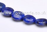 CLA17 10mm flat round deep blue dyed lapis lazuli gemstone beads