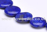 CLA18 16mm coin deep blue dyed lapis lazuli gemstone beads