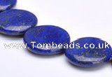 CLA20 coin 20mm deep blue dyed lapis lazuli gemstone beads