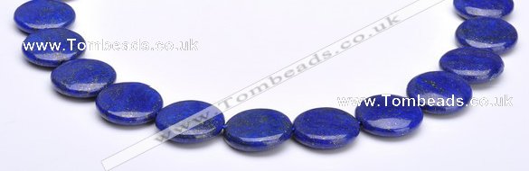 CLA20 coin 20mm deep blue dyed lapis lazuli gemstone beads