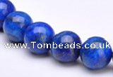 CLA26 14mm blue dyed lapis lazuli round gemstone beads Wholesale