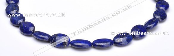 CLA35 flat oval 13*18mm deep blue dyed lapis lazuli beads