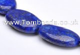 CLA36 flat oval deep blue dyed lapis lazuli 15*25mm beads