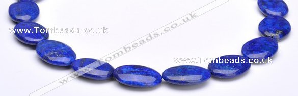 CLA37 18*25mm deep blue dyed lapis lazuli flat oval beads