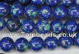 CLA402 15.5 inches 8mm round synthetic lapis lazuli beads