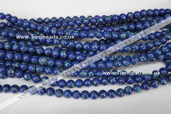 CLA402 15.5 inches 8mm round synthetic lapis lazuli beads