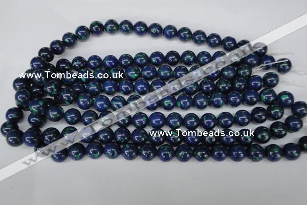 CLA403 15.5 inches 10mm round synthetic lapis lazuli beads