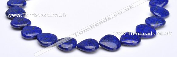 CLA41 20*20mm heart deep blue dyed lapis lazuli beads wholesale