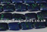 CLA427 15.5 inches 10*14mm rectangle synthetic lapis lazuli beads