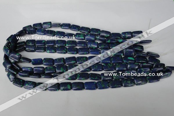 CLA427 15.5 inches 10*14mm rectangle synthetic lapis lazuli beads