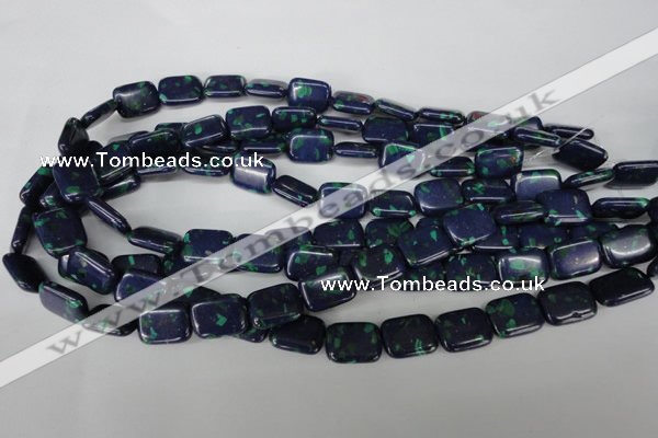 CLA428 15.5 inches 12*16mm rectangle synthetic lapis lazuli beads