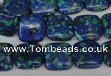 CLA435 15.5 inches 14*14mm square synthetic lapis lazuli beads