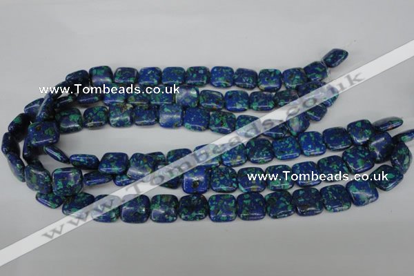 CLA435 15.5 inches 14*14mm square synthetic lapis lazuli beads