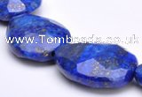 CLA45 19*25mm faceted teardrop deep blue dyed lapis lazuli beads