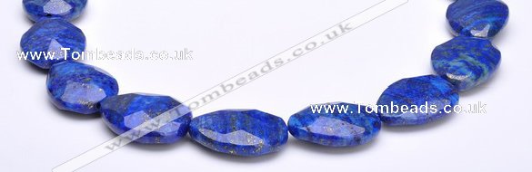 CLA45 19*25mm faceted teardrop deep blue dyed lapis lazuli beads