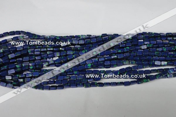 CLA451 15.5 inches 4*6mm rectangle synthetic lapis lazuli beads