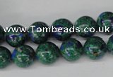 CLA481 15.5 inches 10mm round synthetic lapis lazuli beads