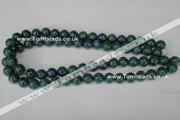 CLA481 15.5 inches 10mm round synthetic lapis lazuli beads