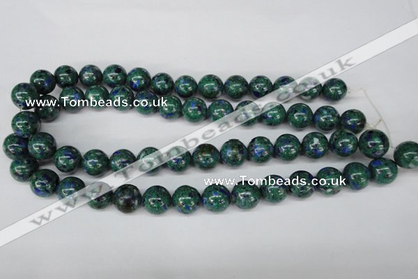 CLA483 15.5 inches 14mm round synthetic lapis lazuli beads