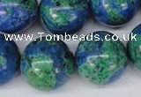 CLA486 15.5 inches 20mm round synthetic lapis lazuli beads