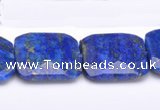 CLA49 Faceted square 25*25mm deep blue dyed lapis lazuli beads