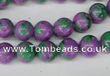 CLA491 15.5 inches 10mm round synthetic lapis lazuli beads