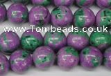 CLA492 15.5 inches 12mm round synthetic lapis lazuli beads