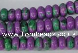 CLA499 15.5 inches 5*10mm rondelle synthetic lapis lazuli beads