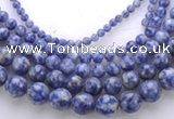 CLA51 Different sizes round mixed color dyed lapis lazuli beads