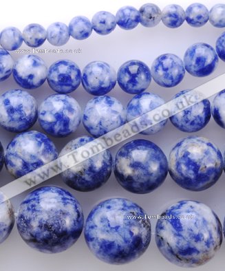 CLA51 Different sizes round mixed color dyed lapis lazuli beads