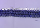 CLA60 15.5 inches 4mm round matte lapis lazuli beads