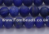 CLA71 15.5 inches 6mm round matte lapis lazuli beads wholesale