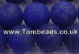 CLA76 15.5 inches 16mm round matte lapis lazuli beads wholesale