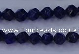 CLA81 15.5 inches 6mm faceted nuggets dyed lapis lazuli beads