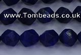 CLA82 15.5 inches 8mm faceted nuggets dyed lapis lazuli beads