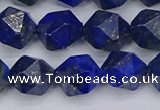 CLA88 15.5 inches 10mm faceted nuggets dyed lapis lazuli beads