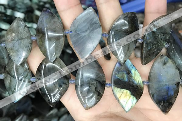CLB1004 15.5 inches 18*35mm - 25*45mm marquise labradorite beads