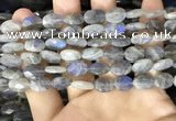 CLB1041 15.5 inches 8*12mm faceted oval labradorite beads wholesale