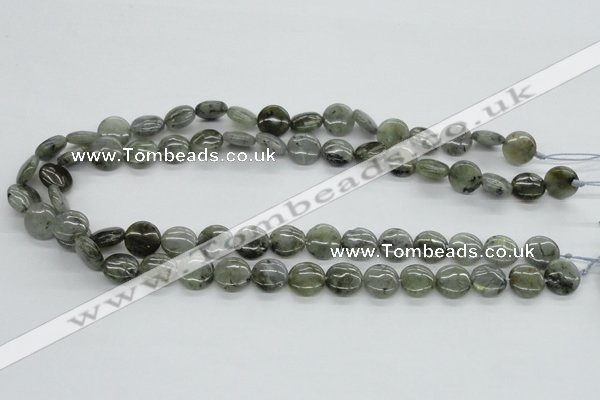 CLB105 15.5 inches 12mm flat round labradorite gemstone beads wholesale