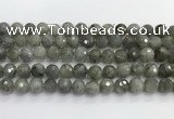 CLB1077 15.5 inches 10mm faceted round labradorite beads