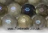 CLB1121 15 inches 8mm faceted round AB-color labradorite beads