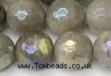 CLB1122 15 inches 10mm faceted round AB-color labradorite beads