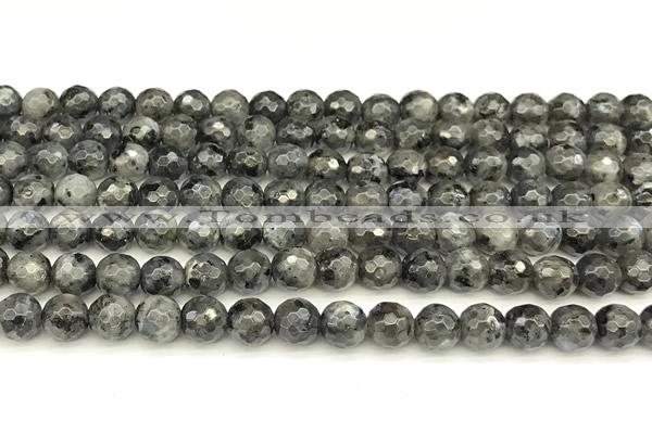 CLB1130 15 inches 6mm faceted round black labradorite beads