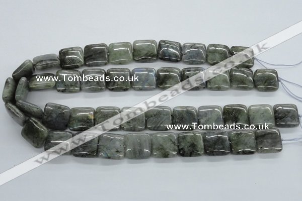 CLB117 15.5 inches 18*18mm square labradorite gemstone beads wholesale