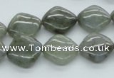 CLB118 15.5 inches 14*14mm diamond labradorite gemstone beads wholesale