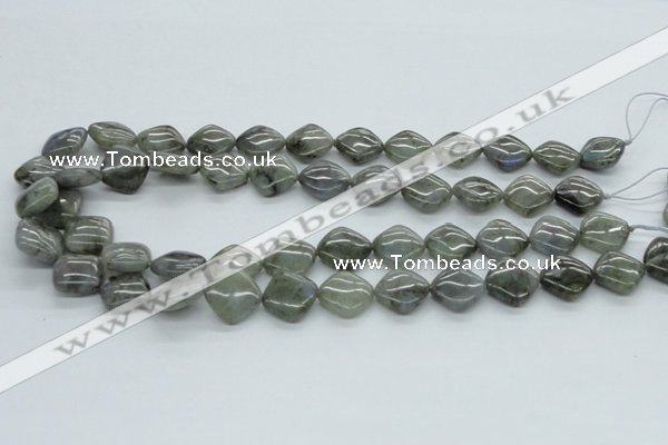 CLB118 15.5 inches 14*14mm diamond labradorite gemstone beads wholesale