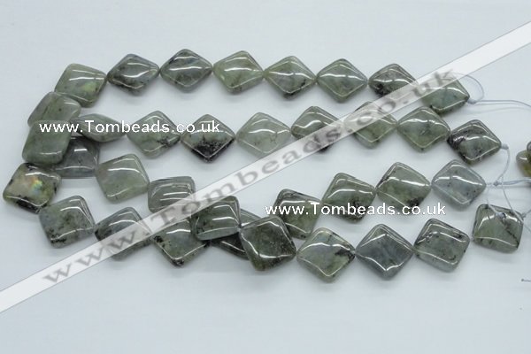 CLB119 15.5 inches 18*18mm diamond labradorite gemstone beads wholesale