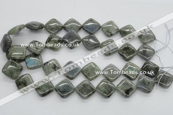 CLB120 15.5 inches 20*20mm diamond labradorite gemstone beads wholesale